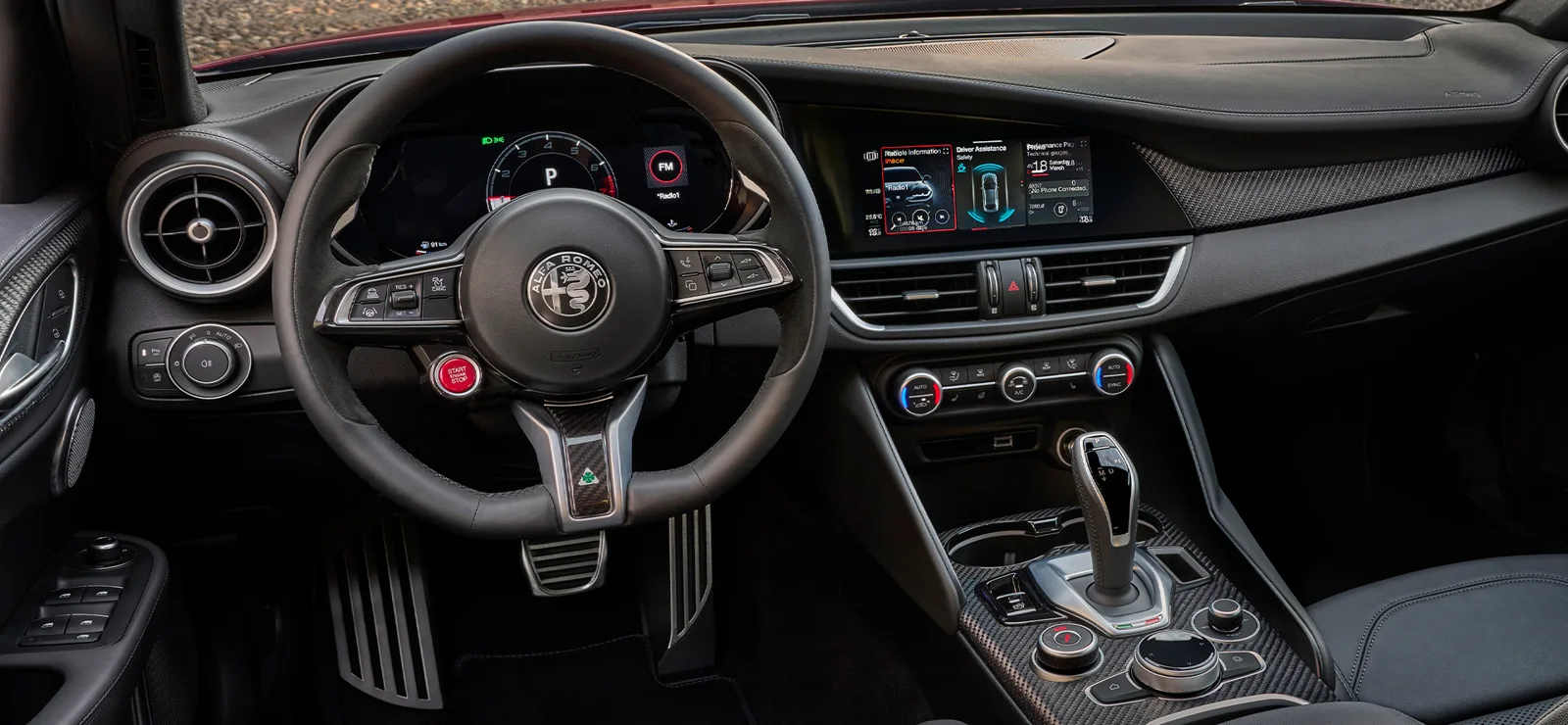 Il pannello di assistenza alla guida sullo schermo dell'auto — i sensi che questa pagina calibra