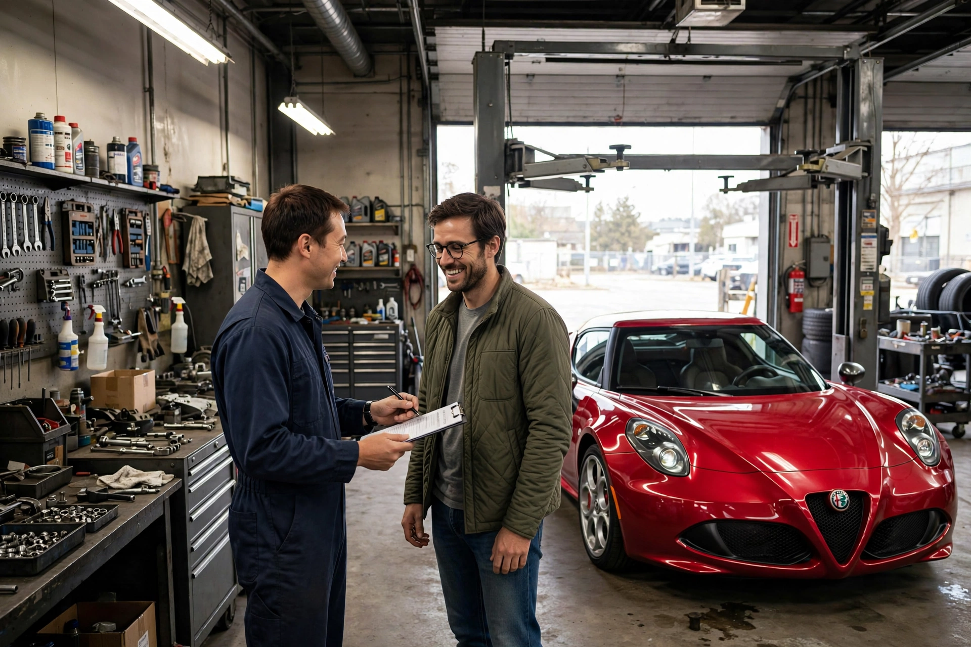 Erweiterte Garantie processing at Alfa Garage Miami